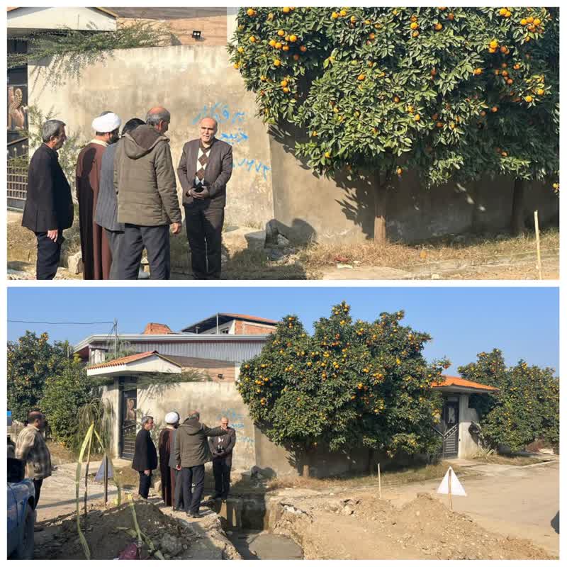 بازدید سرزده فرماندار سیمرغ از اجرای طرح هادی روستای تالارپشت